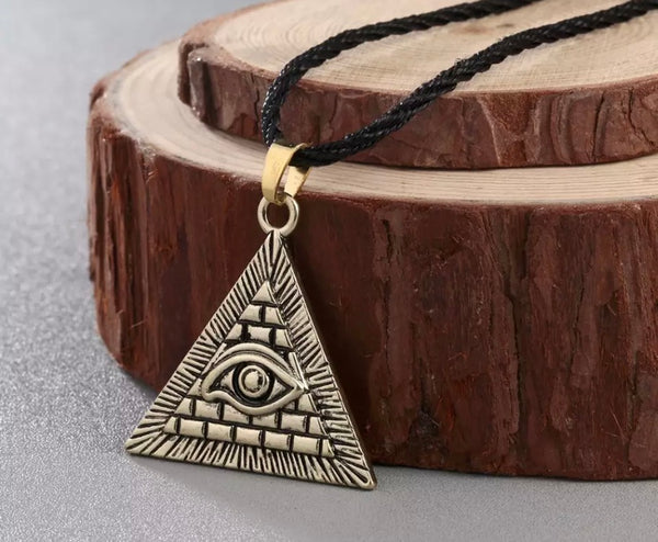 Vintage Egypt Pyramid All-Seeing Eye Charm Pendant